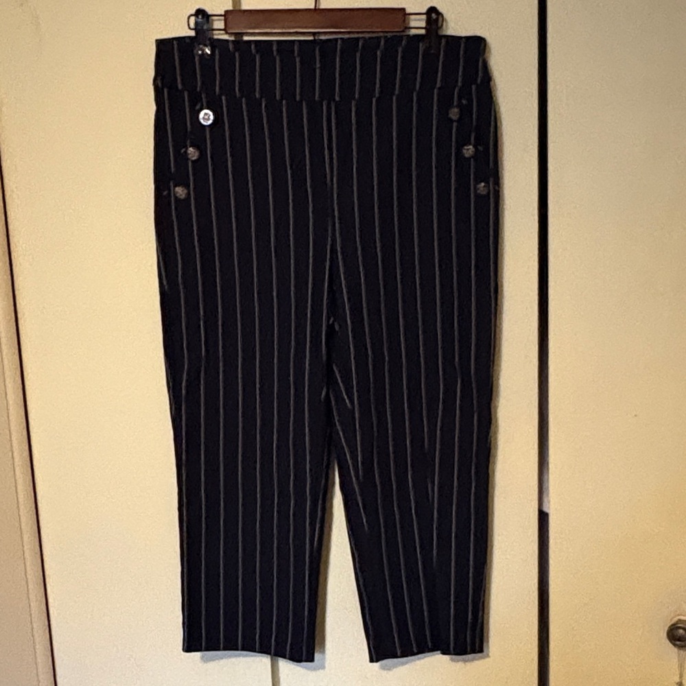 Men's Black Striped Pants